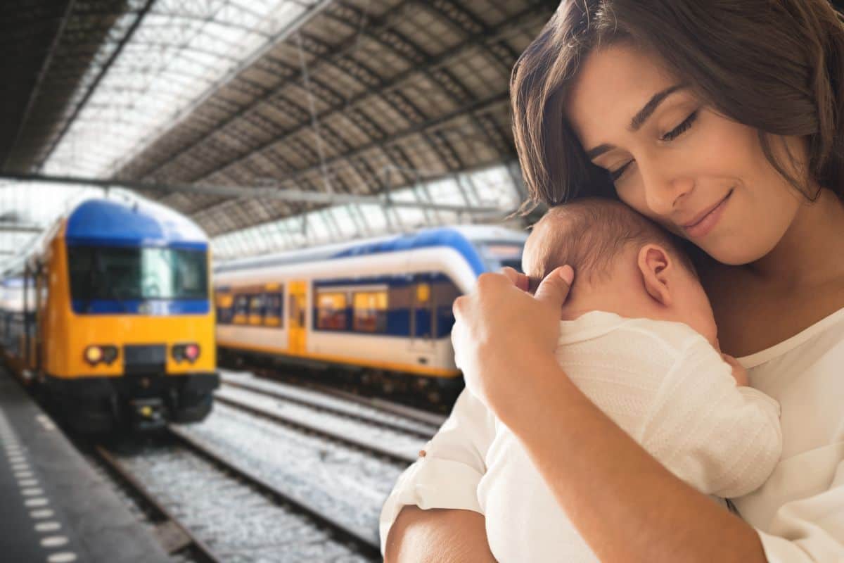 Viaggio in treno con un neonato