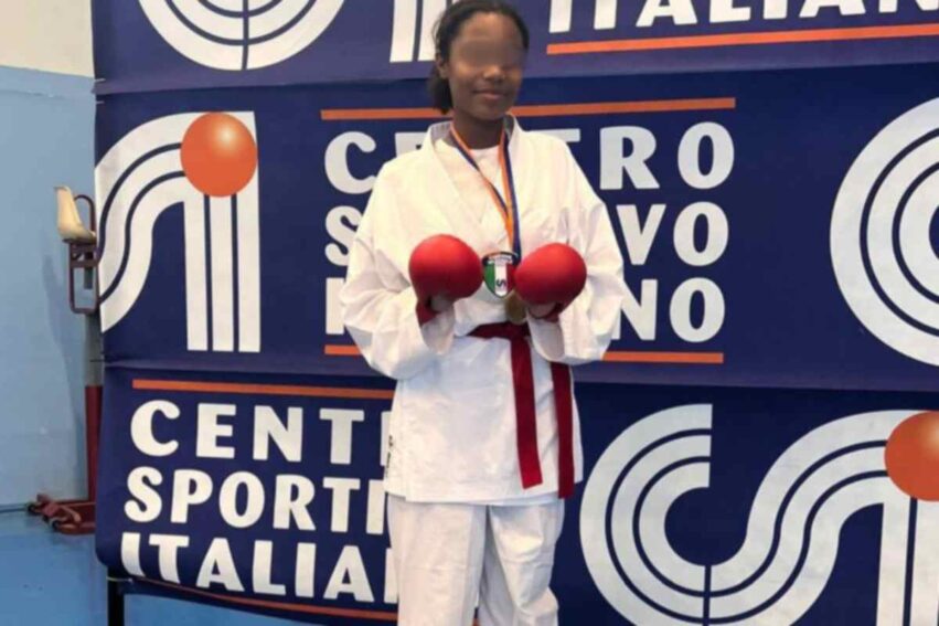 Pia Balotelli in kimono: è una giovane campionessa di karate