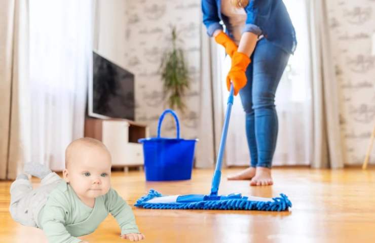 lavare i pavimenti per bambini